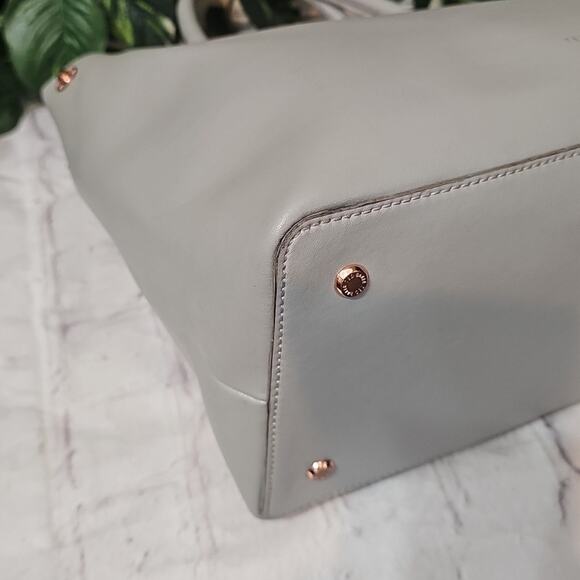 Ted Baker Anabel Large Leather Gray Women's  Tote Bag ( No Crossbody Strap) - Picture 9 of 16